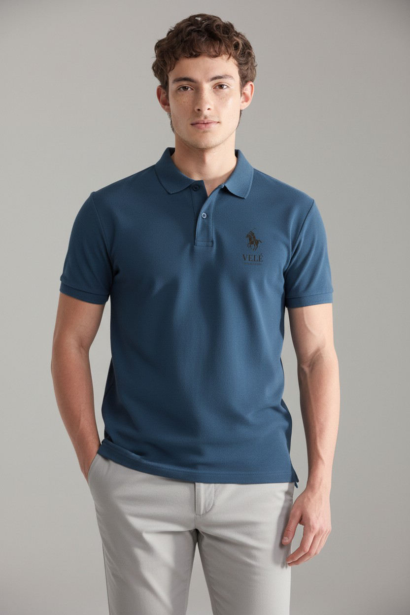 New Port Marina Brand Embroidered Polo Shirt