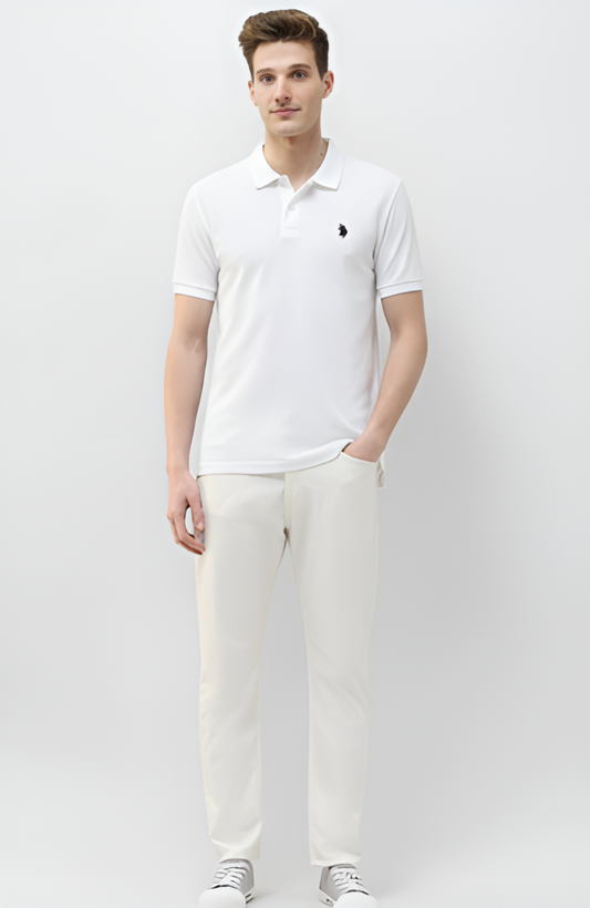 Solid Motel On The Coast Muscle Fit Polo Shirt