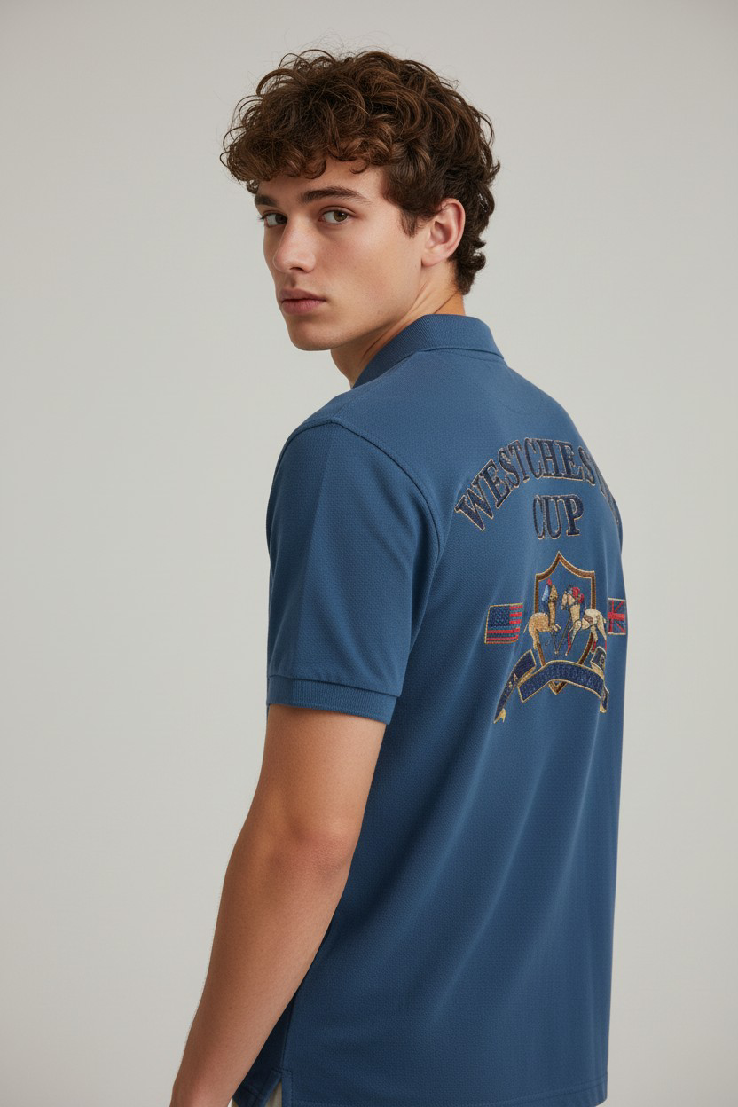 New Port Marina Brand Embroidered Polo Shirt