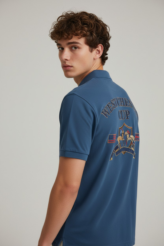 New Port Marina Brand Embroidered Polo Shirt