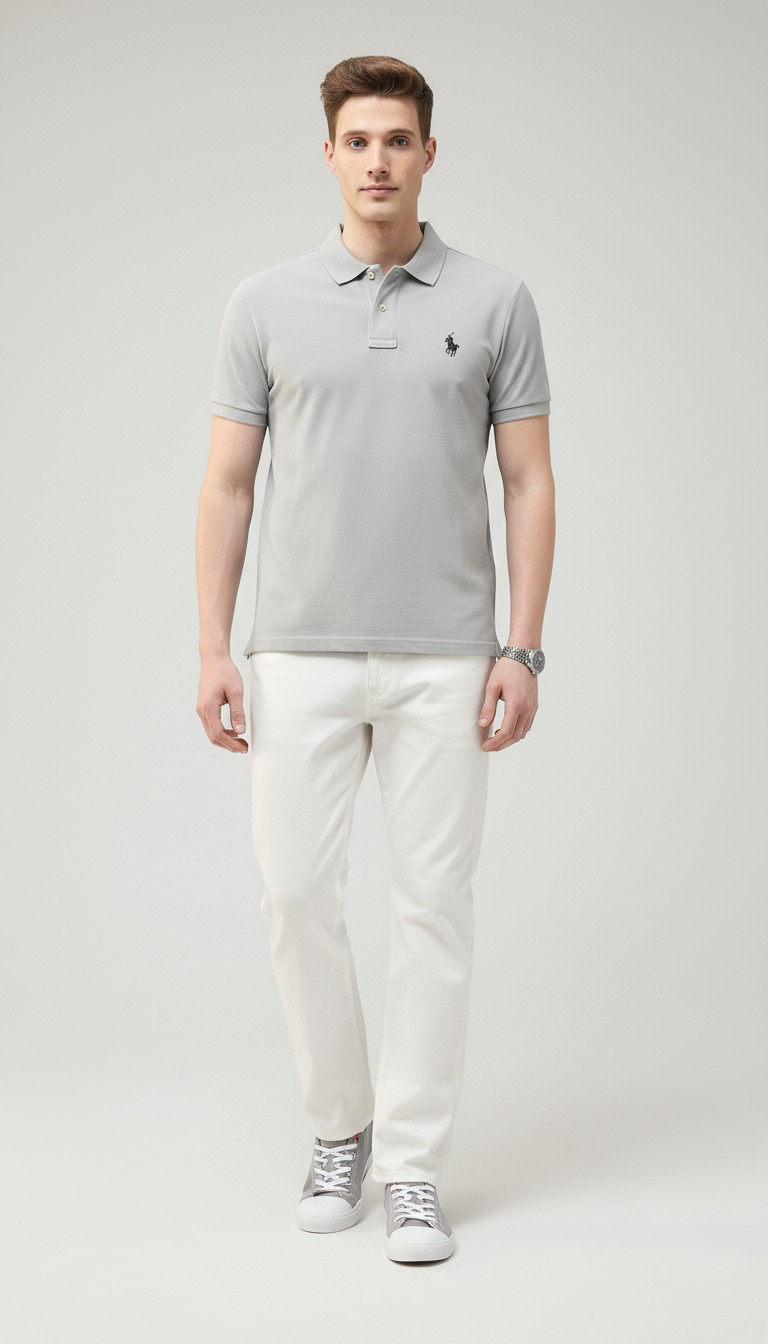 Graphic Brand Printed Motel On The Coast Polo Shirt