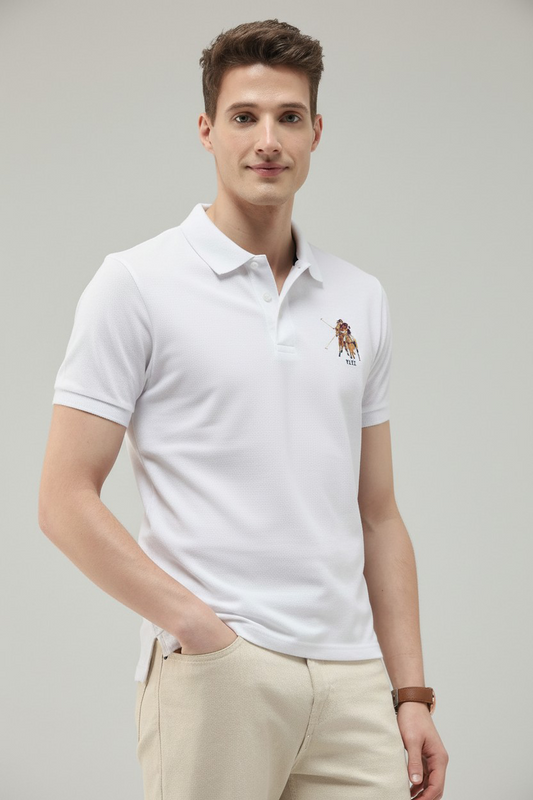 Motel On The Coast Graphic Brand Printed Polo Shirt
