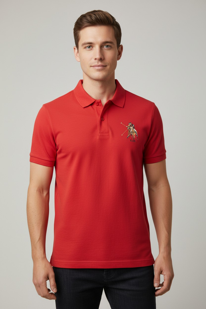 Motel On The Coast Graphic Brand Printed Polo Shirt