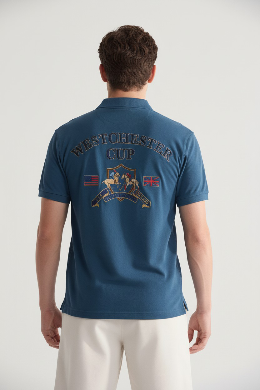 New Port Marina Brand Embroidered Polo Shirt