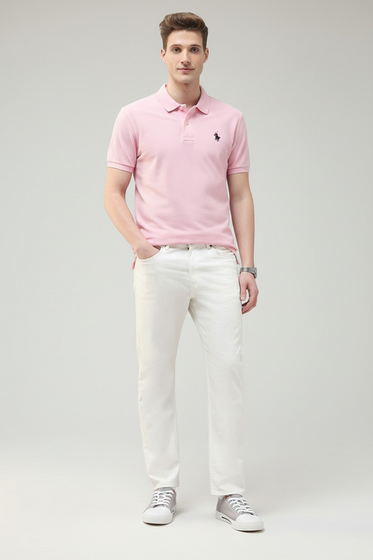 Solid Motel On The Coast Muscle Fit Polo Shirt